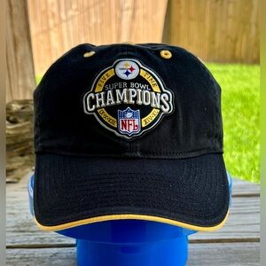 NFL Pittsburgh Steelers Five Time‎ Super-bowl Championship Reebok Hat Vintage